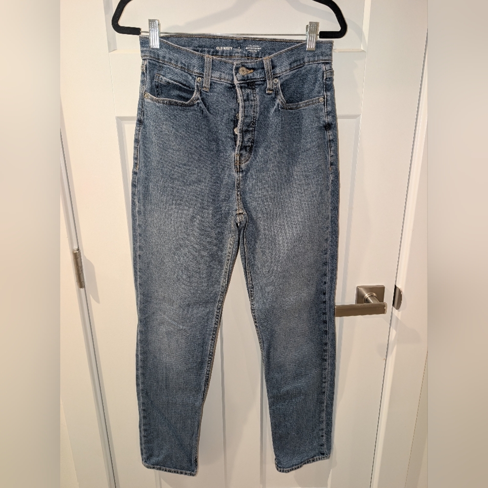 Old Navy Extra High Rise Blue Jeans Size 6 Tall